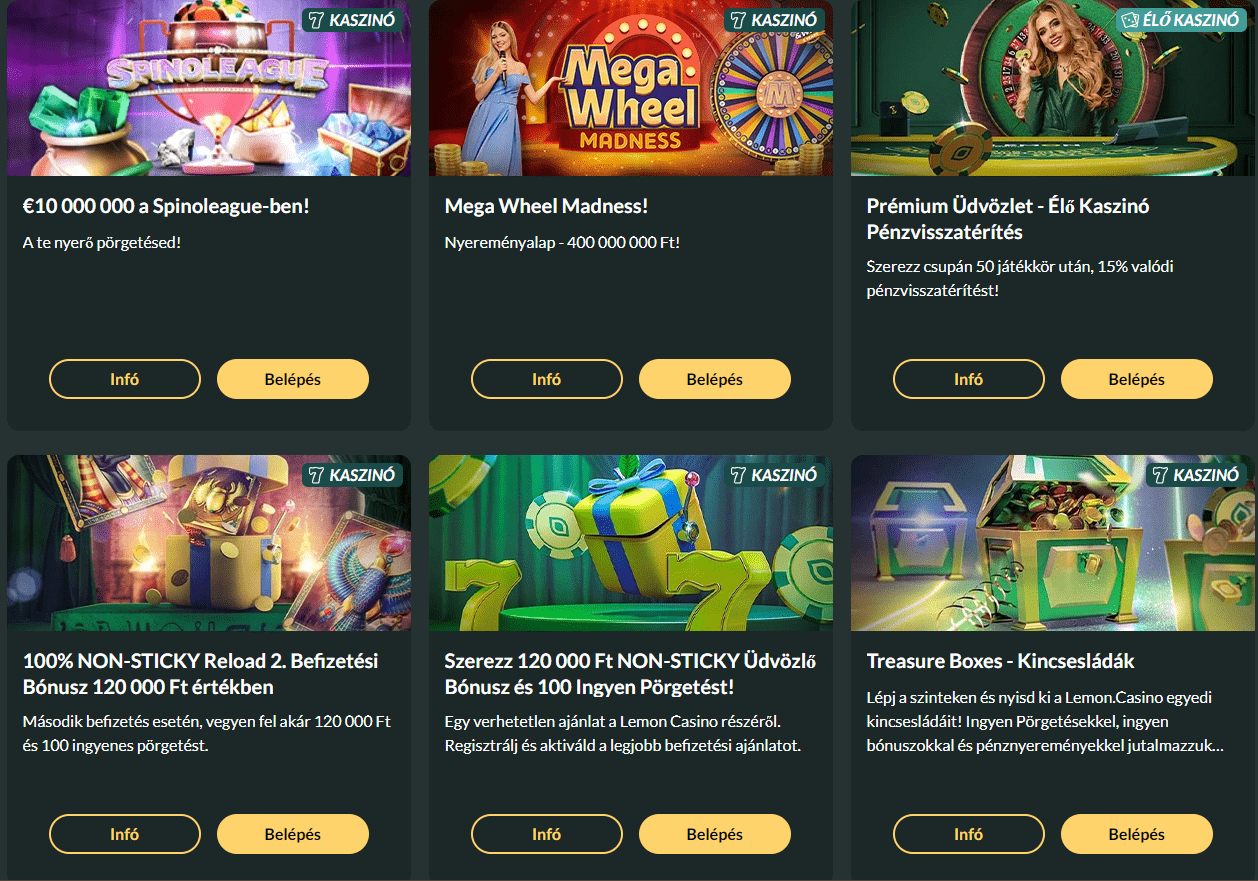 Lemon Casino Bónuszok